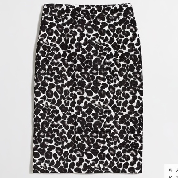J. Crew Dresses & Skirts - J‎ Crew Factory Leopard Jacquard Pencil Skirt